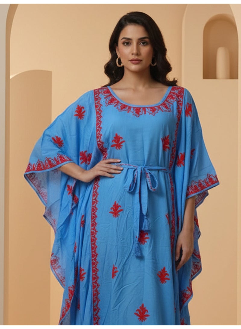 الايا كفتان مودال مطرز يدويًا بشيكانكاري - Image 3